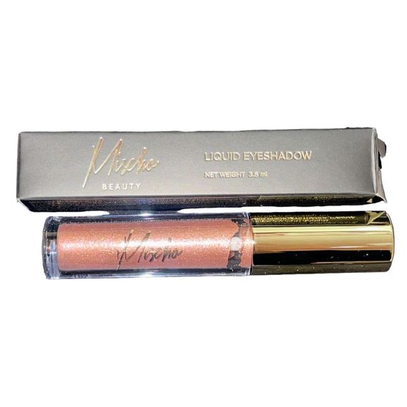 Mischo Beauty Liquid Eyeshadow Cream/Gold Pink Gold Glitter 3.5ml NIB - Picture 8 of 12